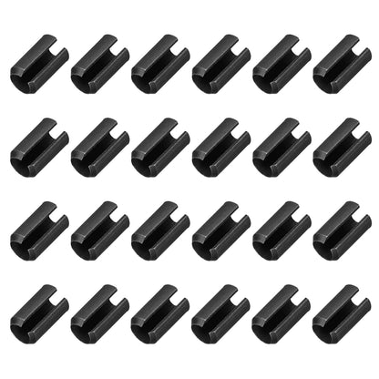 25Pcs Slotted Split Roll Pins 1/2 Inch(12mm) Dia. 1-2/5 Inch(35mm) Length 65Mn Steel Spring Tension Expansion Dowels for Secure Fastening, Black - Colors B