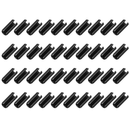 25Pcs Slotted Split Roll Pins 1/2 Inch(12mm) Dia. 1-2/5 Inch(35mm) Length 65Mn Steel Spring Tension Expansion Dowels for Secure Fastening, Black - Colors B