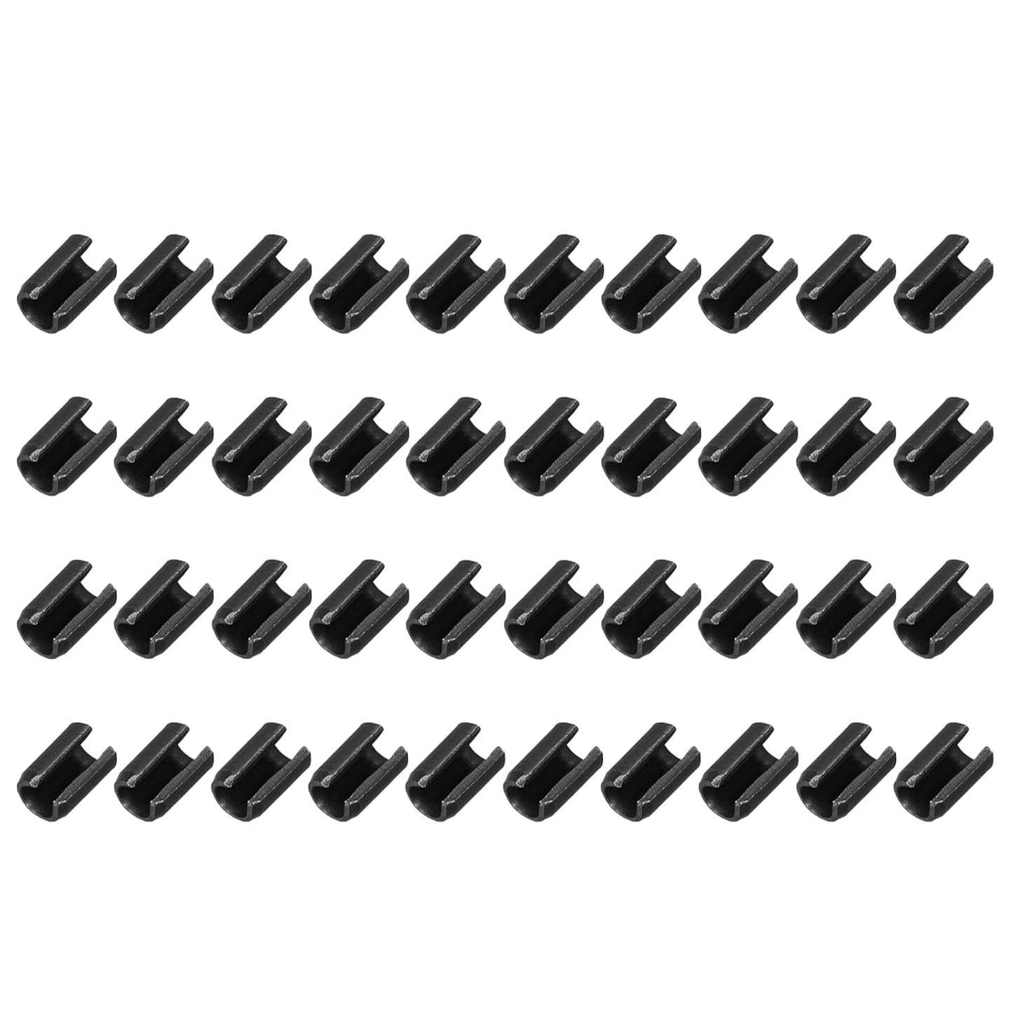 25Pcs Slotted Split Roll Pins 1/2 Inch(12mm) Dia. 1-2/5 Inch(35mm) Length 65Mn Steel Spring Tension Expansion Dowels for Secure Fastening, Black - Colors B