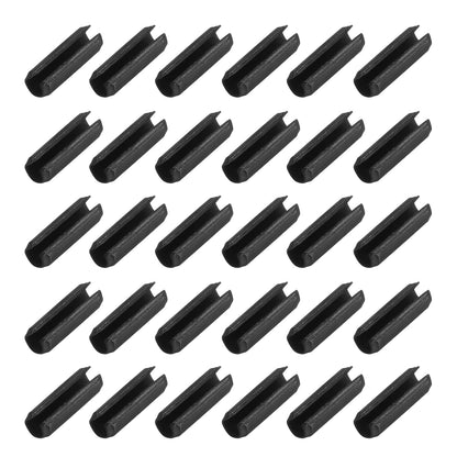 25Pcs Slotted Split Roll Pins 1/2 Inch(12mm) Dia. 1-2/5 Inch(35mm) Length 65Mn Steel Spring Tension Expansion Dowels for Secure Fastening, Black - Colors B