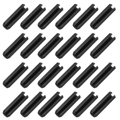 25Pcs Slotted Split Roll Pins 1/2 Inch(12mm) Dia. 1-2/5 Inch(35mm) Length 65Mn Steel Spring Tension Expansion Dowels for Secure Fastening, Black - Colors B