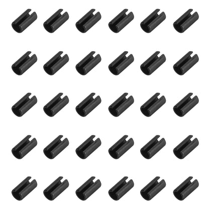25Pcs Slotted Split Roll Pins 1/2 Inch(12mm) Dia. 1-2/5 Inch(35mm) Length 65Mn Steel Spring Tension Expansion Dowels for Secure Fastening, Black - Colors B