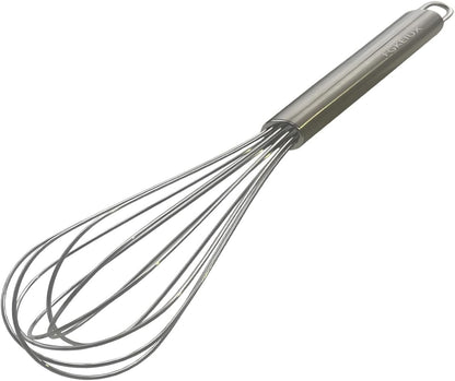 10 inch Stainless Steel Whisk, 5 inches for mixing small amounts of liquids, milkshakes, coffee, juice, etc. 2-piece set (buy 10 inches and get 5 inches as a gift) silver