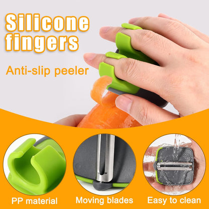 Finger Peeler for Vegetables, with Sharp Stainless Steel Blade