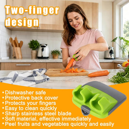 Finger Peeler for Vegetables, with Sharp Stainless Steel Blade
