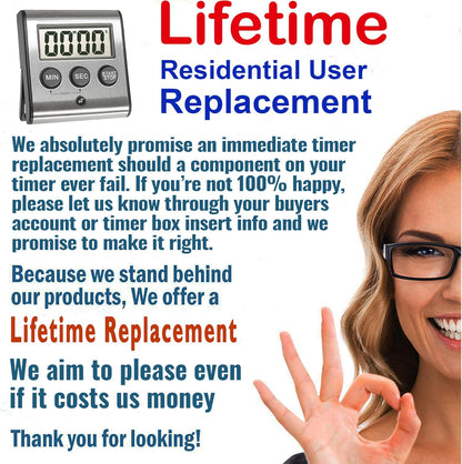 Elegant Digital Kitchen Timer Stainless Steel - Loud Alarm - Model eT-23