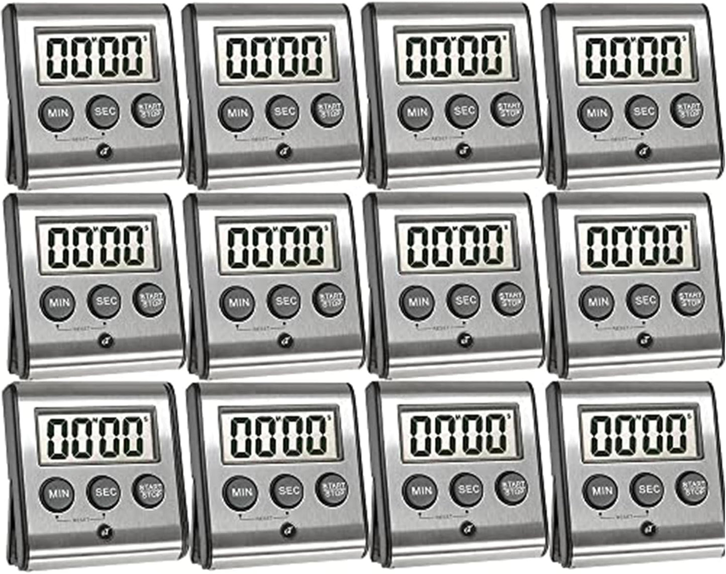 Elegant Digital Kitchen Timer Stainless Steel - Loud Alarm - Model eT-23