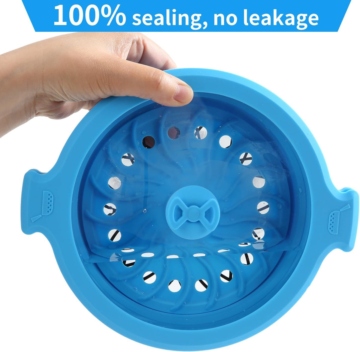 Collapsible Silicone Microwave Cookware Cooker Steamer for Cooking with Lids, 0.8L and 1.4L Glass Food Storage Container Sealed Bowl Mixing Bowls BPA Free