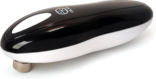 A1 Electric Can Opener – Smooth Edge Tin Opener with Easy-Touch Start & Stop, Ergonomic, Compact & Cordless Design - Black