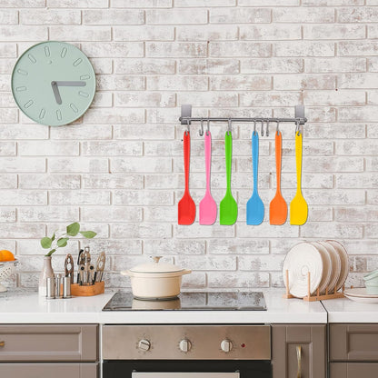 16 Piece 11 Inch Silicone Spatula Set Rubber Spatula Heat Resistant Seamless One Piece Design Non-stick Flexible Scrapers Baking Mixing Tool Dishwasher Safe, 6 Colors
