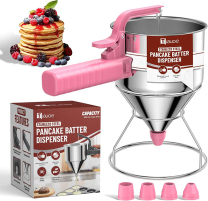 40oz Pancake Batter Dispenser with Squeeze Handle, Space Gray