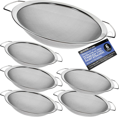 Master Elite 60 Mesh Stainless Steel Paint Strainer, 2 Pack - Fits 5 Gallon