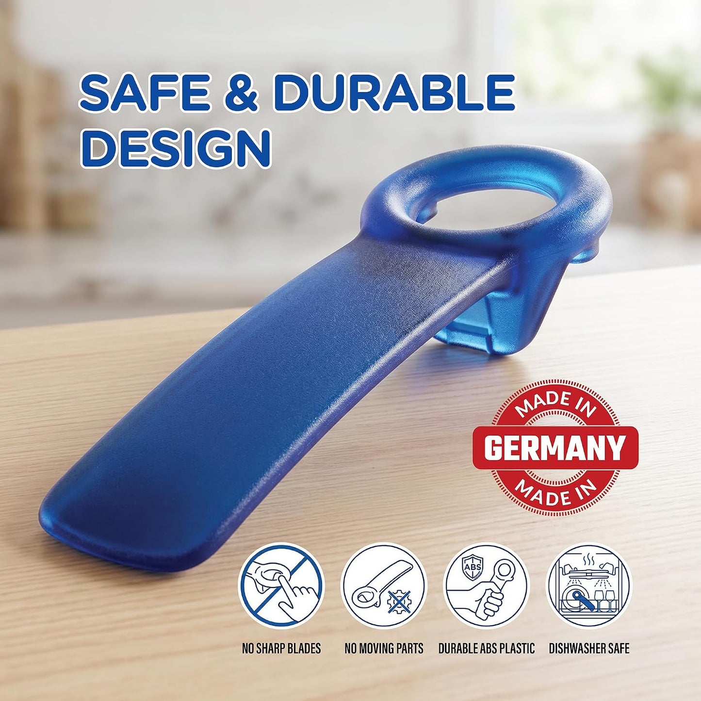 Original Easy Jar Key Opener, Frosted Yellow, Vacuum-Seal Release Tool For Stubborn Lids, Arthritis And Carpal Tunnel Aid