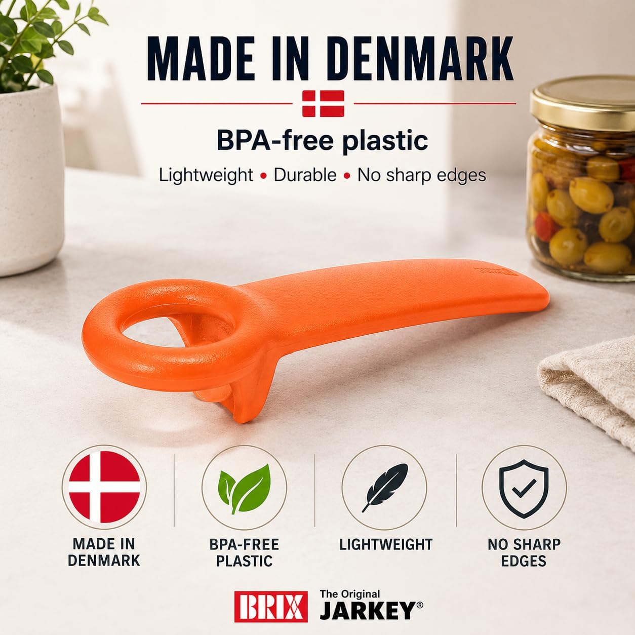 Original Easy Jar Key Opener, Frosted Yellow, Vacuum-Seal Release Tool For Stubborn Lids, Arthritis And Carpal Tunnel Aid