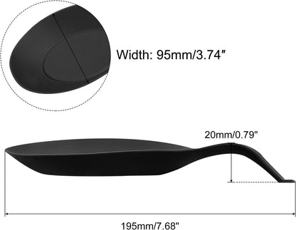 Silicone Spoon Rest, 7.68" x 3.74" Heat Resistant Kitchen Utensil Holder Spatula Ladle Rest for Counter Stove Top, Black 8Pcs