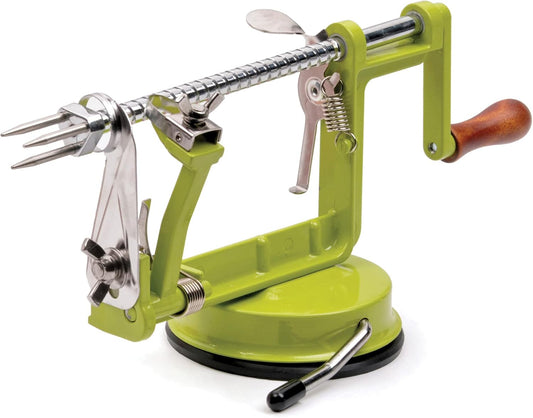 Green Apple Slicer, Corer, & Peeler | Suctions to Countertop | Cuts Perfect .25" Slices | Durable & Strong