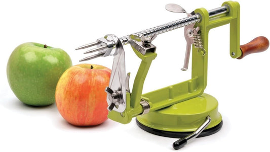 Green Apple Slicer, Corer, & Peeler | Suctions to Countertop | Cuts Perfect .25" Slices | Durable & Strong