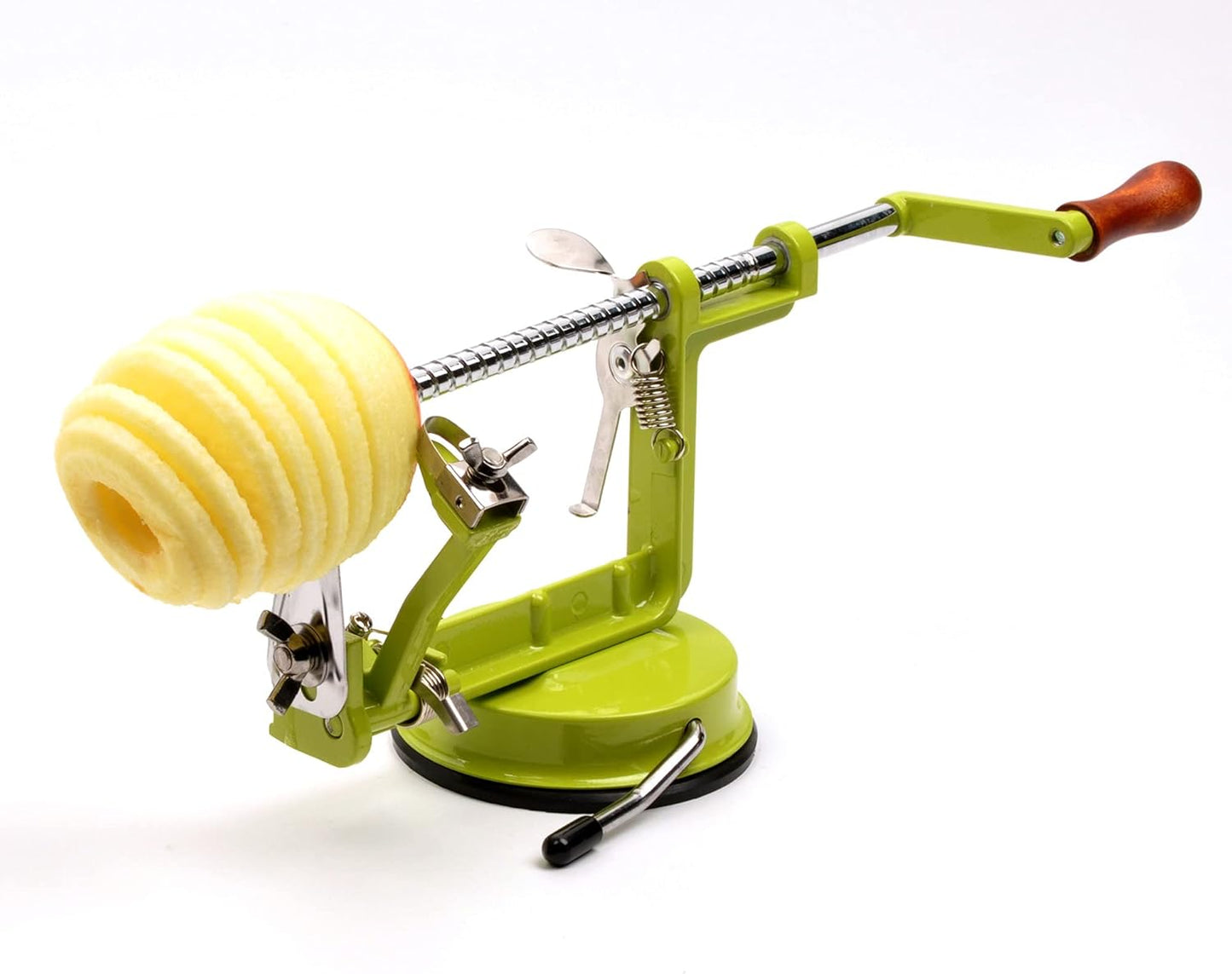 Green Apple Slicer, Corer, & Peeler | Suctions to Countertop | Cuts Perfect .25" Slices | Durable & Strong