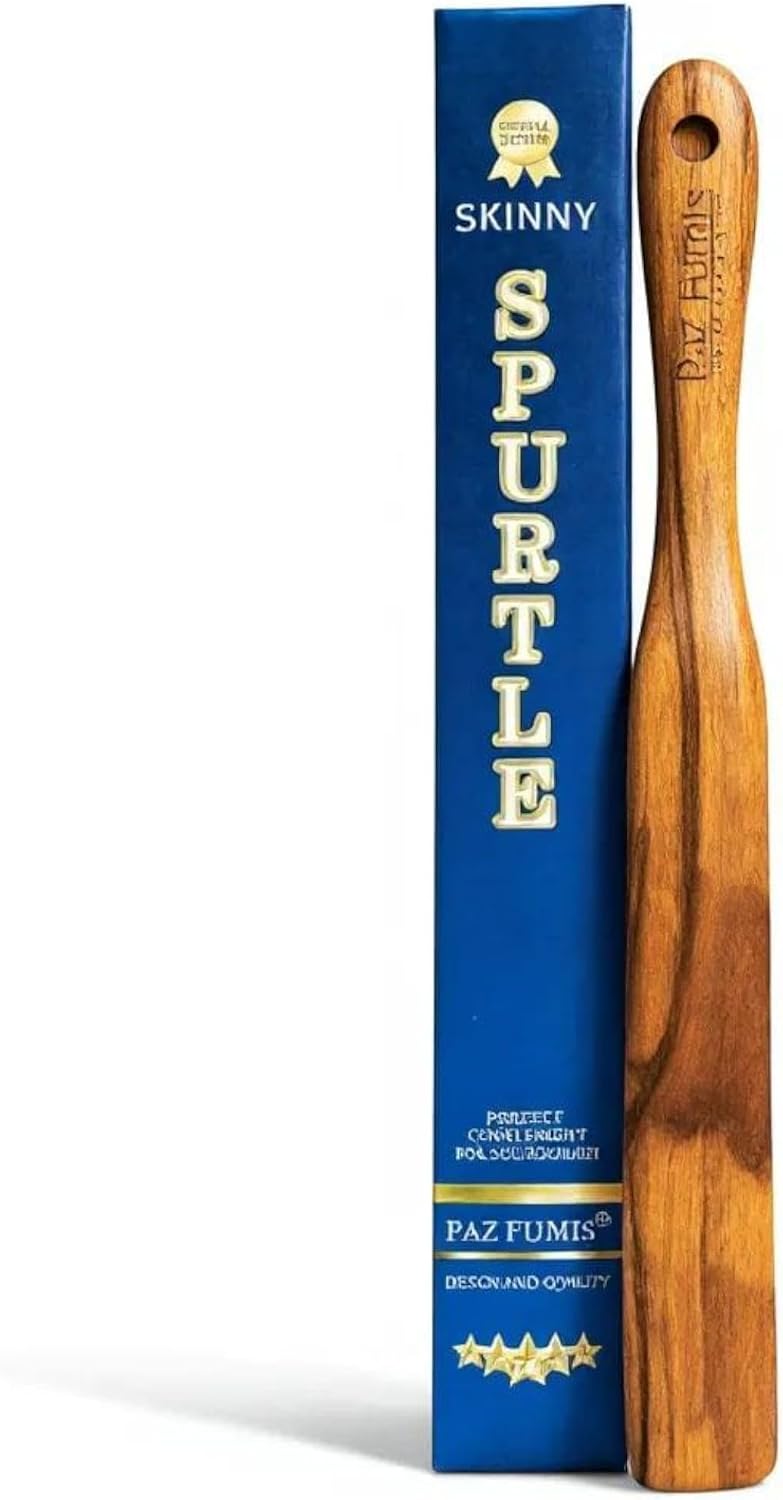Skinny Spurtle for Sourdough Starter, Spreading, Cooking, Mixing, Reaching Bottom of Jar by Paz Fumis