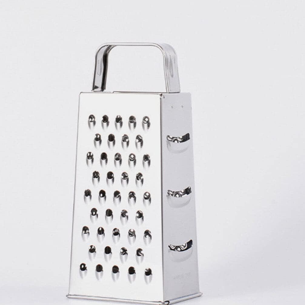 Stainless Steel Kitchen Grater Multi-Use Vegetable Cutter and Cheese Shredder with Non-Slip Handle 7.99X3.58X2.59 Inch for Fruits Ginger and Potato Preparation