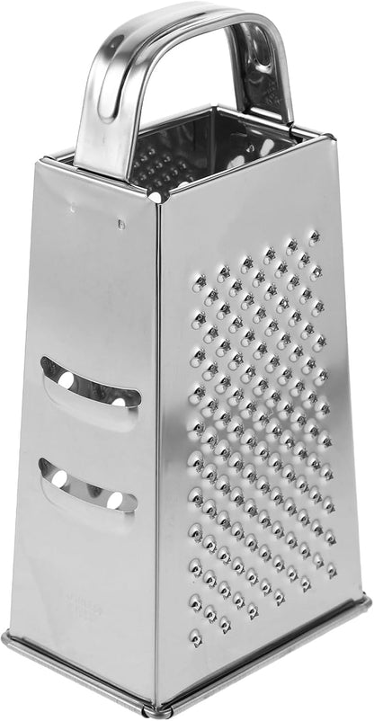 Stainless Steel Kitchen Grater Multi-Use Vegetable Cutter and Cheese Shredder with Non-Slip Handle 7.99X3.58X2.59 Inch for Fruits Ginger and Potato Preparation