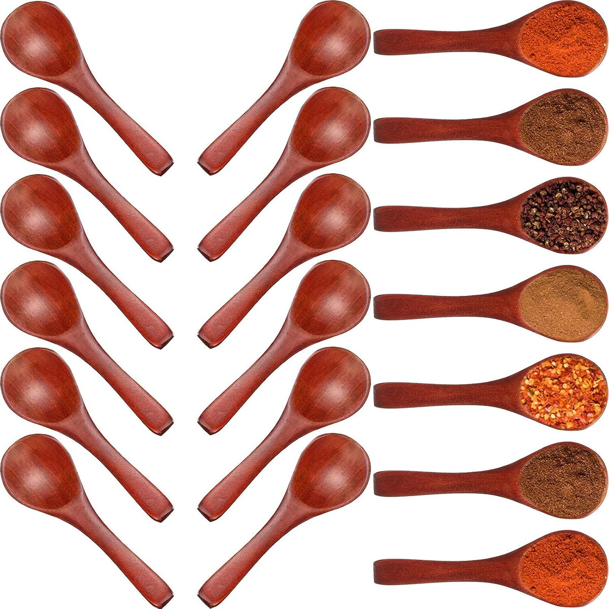 30 Pcs Mini Wooden Spoons, Small Wood Spoon for Jars, Light Brown