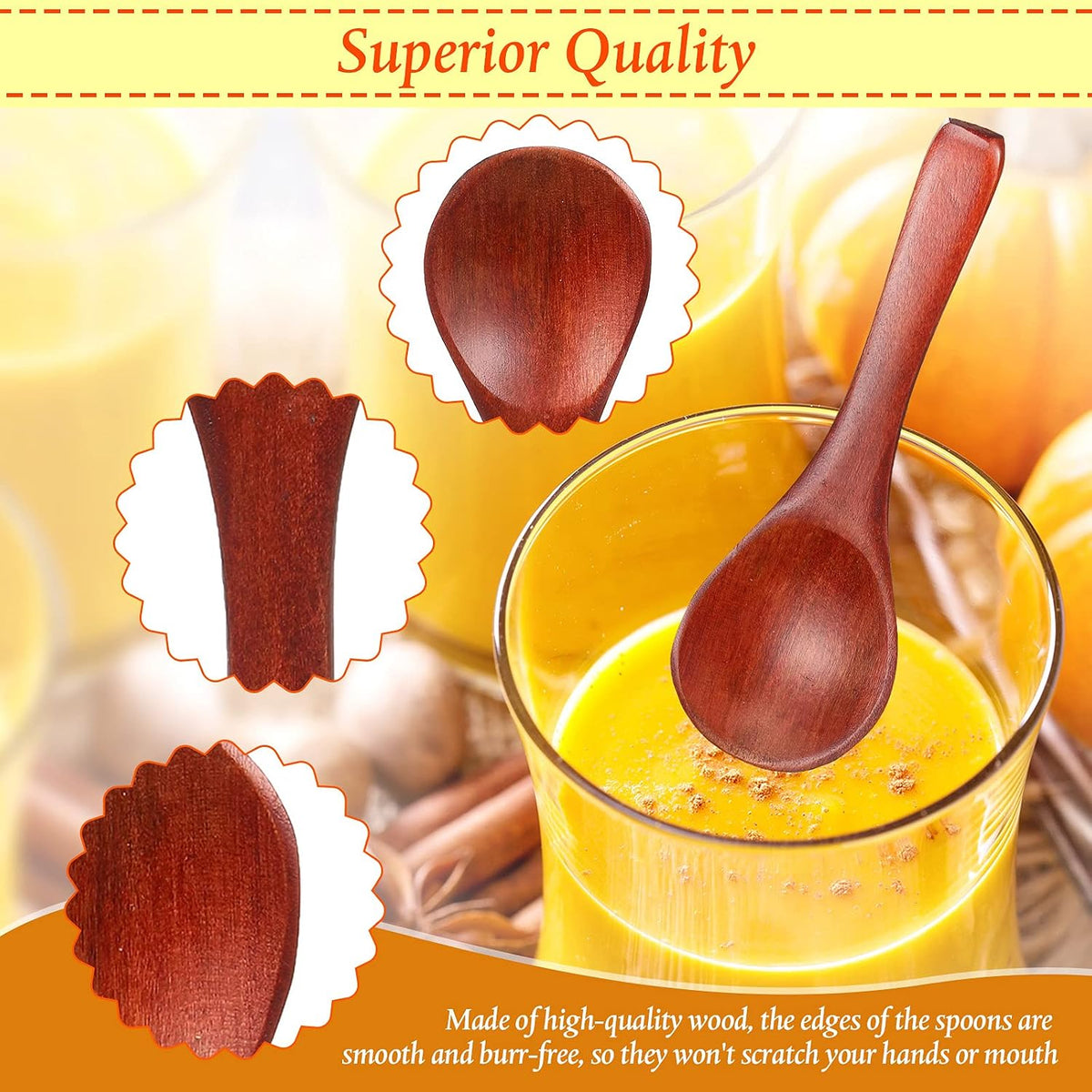 30 Pcs Mini Wooden Spoons, Small Wood Spoon for Jars, Light Brown