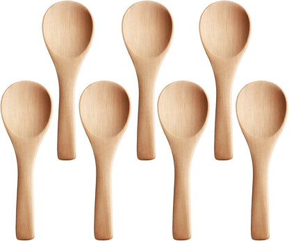 30 Pcs Mini Wooden Spoons, Small Wood Spoon for Jars, Light Brown