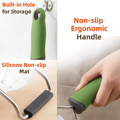 12.2" Paddle Grater, Heavy Duty 304 Stainless Steel, Fine & Coarse