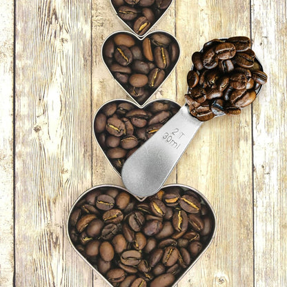 1 Pack Coffee Scoop, 2 Tablespoon, Stainless Steel Measuring Spoons for Ground Coffee, Sugar, Protein Powder, Tea Leaves (1, Silver, 30 ml)