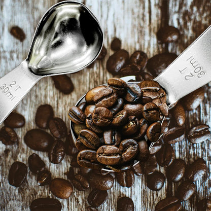 1 Pack Coffee Scoop, 2 Tablespoon, Stainless Steel Measuring Spoons for Ground Coffee, Sugar, Protein Powder, Tea Leaves (1, Silver, 30 ml)