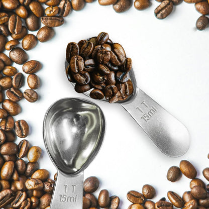 1 Pack Coffee Scoop, 2 Tablespoon, Stainless Steel Measuring Spoons for Ground Coffee, Sugar, Protein Powder, Tea Leaves (1, Silver, 30 ml)