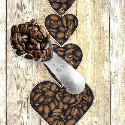 1 Pack Coffee Scoop, 2 Tablespoon, Stainless Steel Measuring Spoons for Ground Coffee, Sugar, Protein Powder, Tea Leaves (1, Silver, 30 ml)