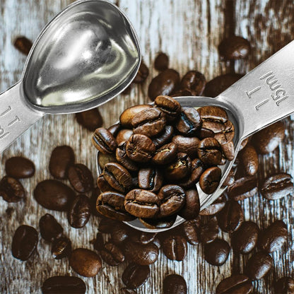 1 Pack Coffee Scoop, 2 Tablespoon, Stainless Steel Measuring Spoons for Ground Coffee, Sugar, Protein Powder, Tea Leaves (1, Silver, 30 ml)