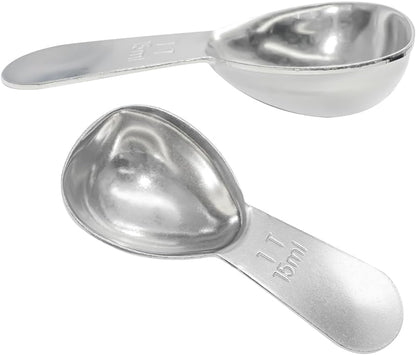 1 Pack Coffee Scoop, 2 Tablespoon, Stainless Steel Measuring Spoons for Ground Coffee, Sugar, Protein Powder, Tea Leaves (1, Silver, 30 ml)