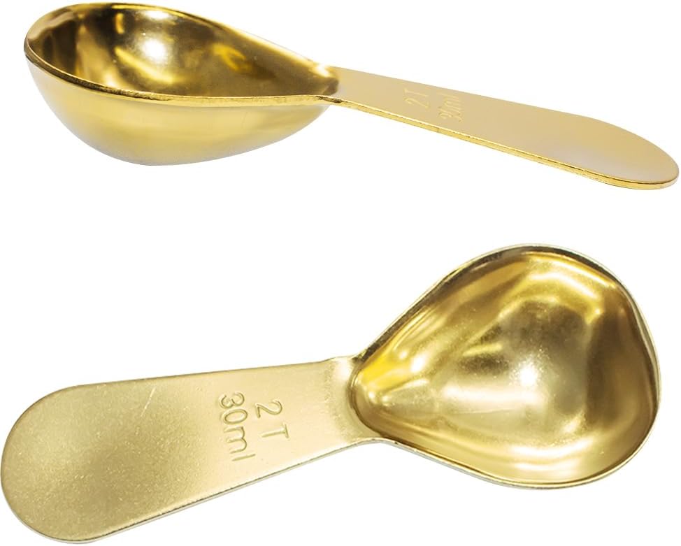 1 Pack Coffee Scoop, 2 Tablespoon, Stainless Steel Measuring Spoons for Ground Coffee, Sugar, Protein Powder, Tea Leaves (1, Silver, 30 ml)