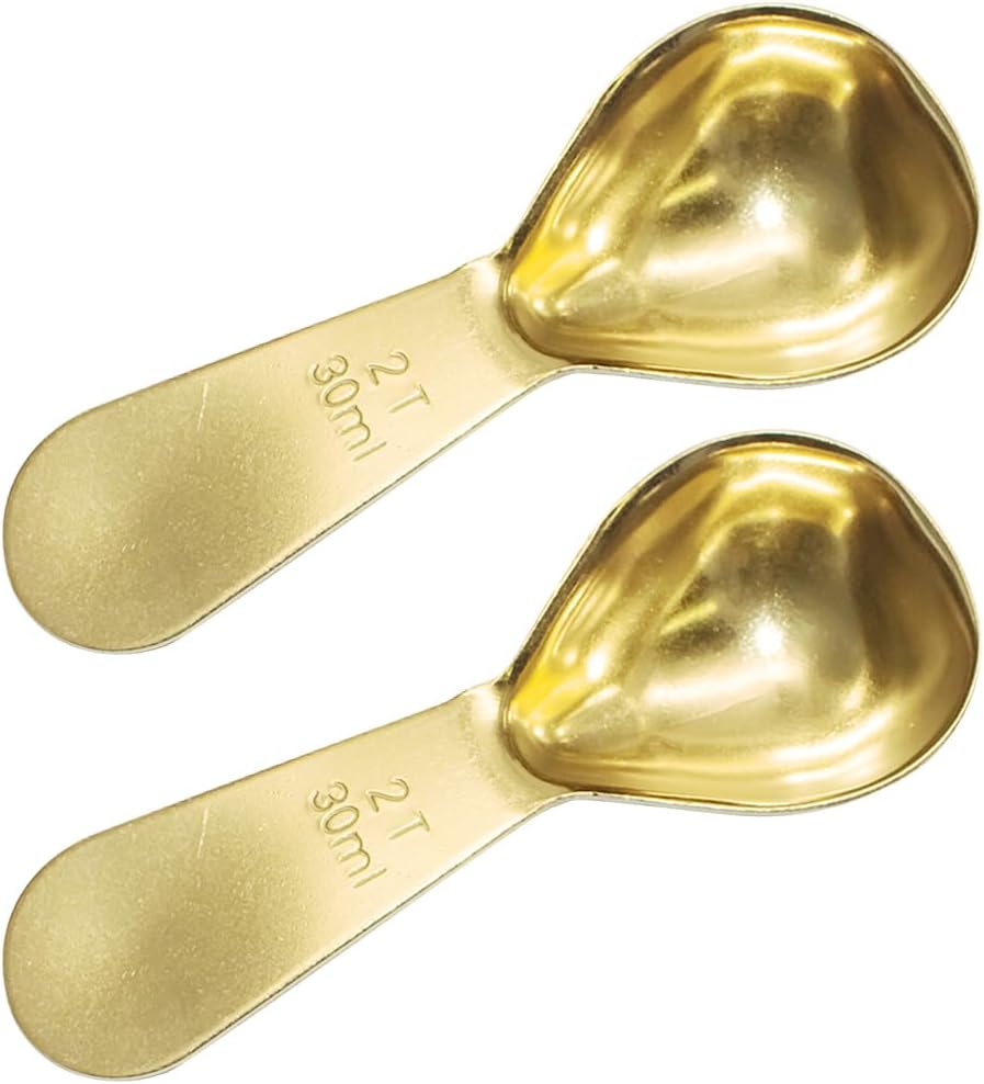 1 Pack Coffee Scoop, 2 Tablespoon, Stainless Steel Measuring Spoons for Ground Coffee, Sugar, Protein Powder, Tea Leaves (1, Silver, 30 ml)