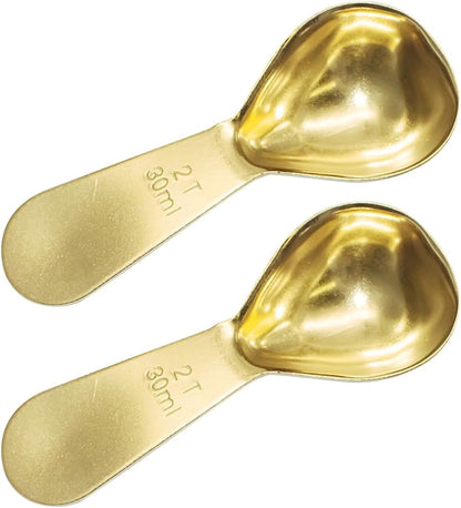 1 Pack Coffee Scoop, 2 Tablespoon, Stainless Steel Measuring Spoons for Ground Coffee, Sugar, Protein Powder, Tea Leaves (1, Silver, 30 ml)