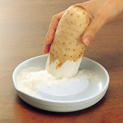 Advanced Ceramic Grater – Sharp Ginger, Garlic & Cheese Shredder | Ceramic Ginger Grater: Ultra-Sharp Non-Reactive Shredder for Garlic, Cheese, & Vegetables with Non-Slip Silicone Base