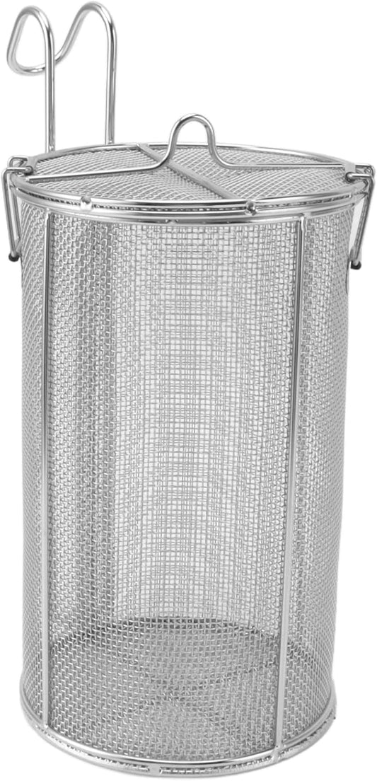 Stainless Steel Spice Seasoning Strainer, Collapsible Tea Strainer, Soup Seasonings Seperation Basket with High Extension Handle Design for Cooking Brines Soups Spices