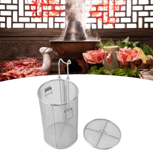 Stainless Steel Spice Seasoning Strainer, Collapsible Tea Strainer, Soup Seasonings Seperation Basket with High Extension Handle Design for Cooking Brines Soups Spices