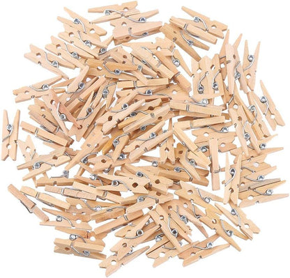 Sturdy 1 Inch Mini Wooden Craft Clothespins 100pcs