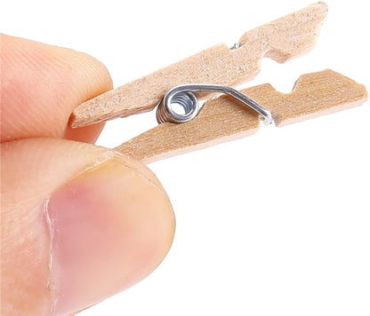 Sturdy 1 Inch Mini Wooden Craft Clothespins 100pcs