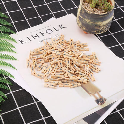 Sturdy 1 Inch Mini Wooden Craft Clothespins 100pcs