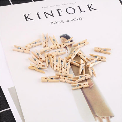 Sturdy 1 Inch Mini Wooden Craft Clothespins 100pcs