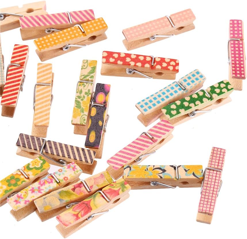 Sturdy 1 Inch Mini Wooden Craft Clothespins 100pcs