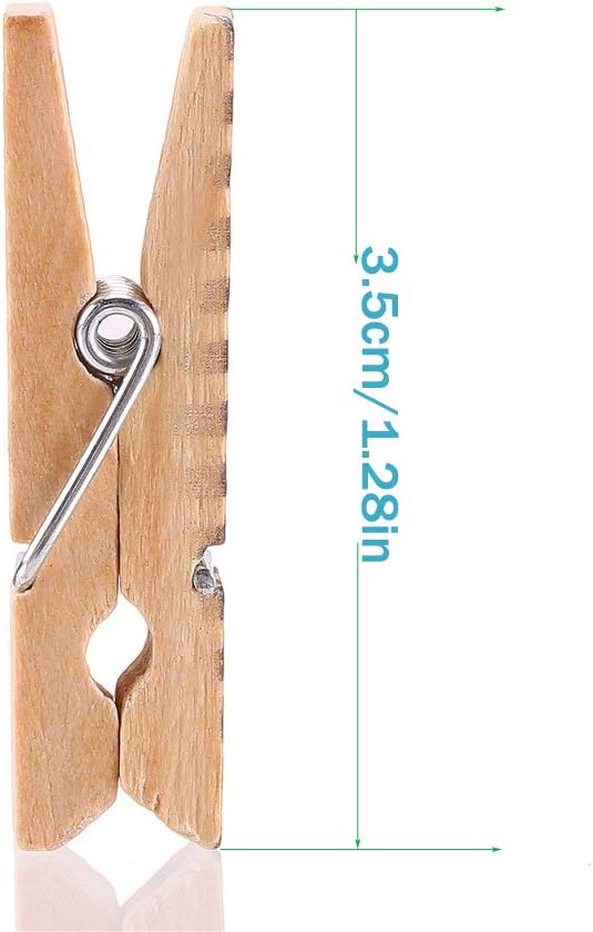 Sturdy 1 Inch Mini Wooden Craft Clothespins 100pcs