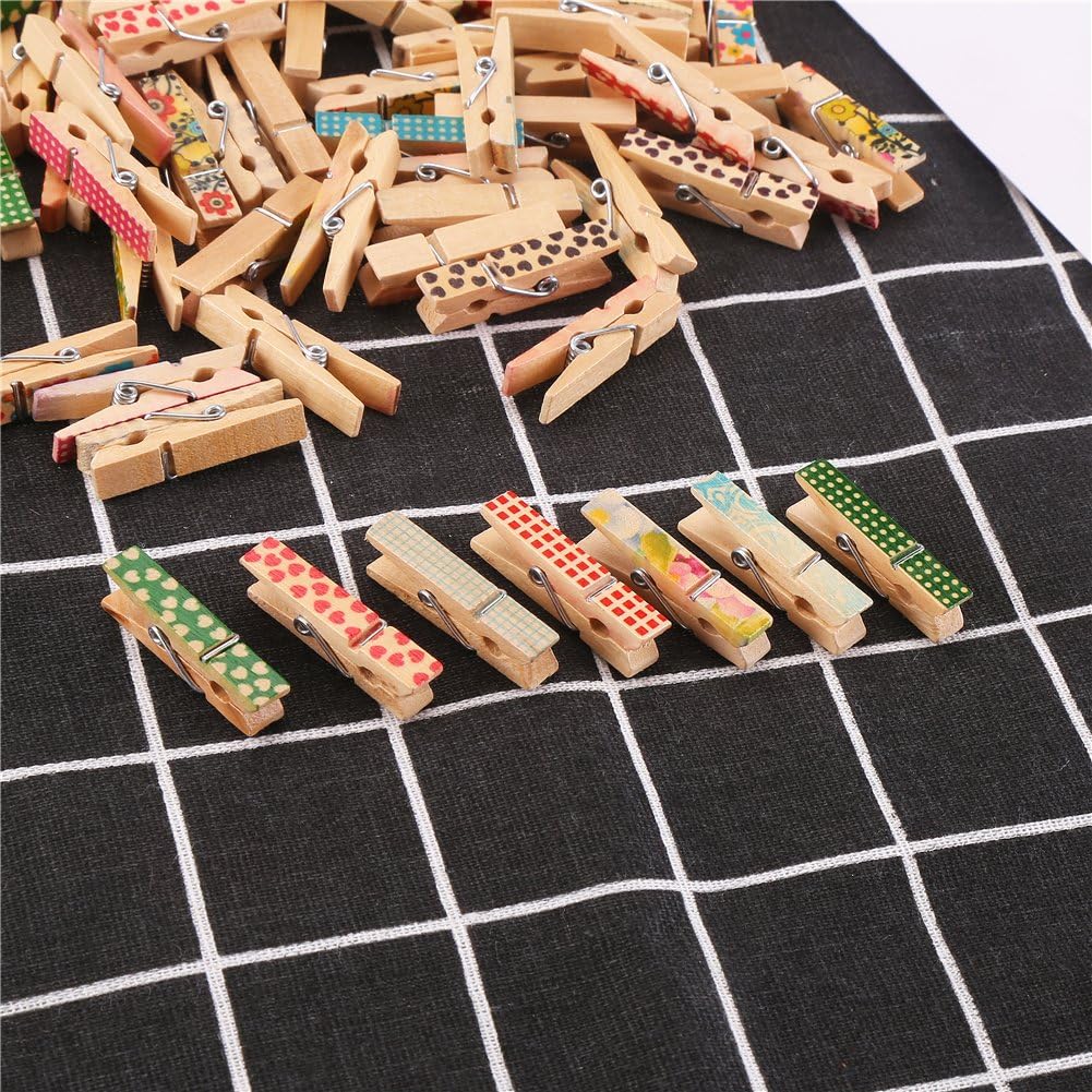 Sturdy 1 Inch Mini Wooden Craft Clothespins 100pcs