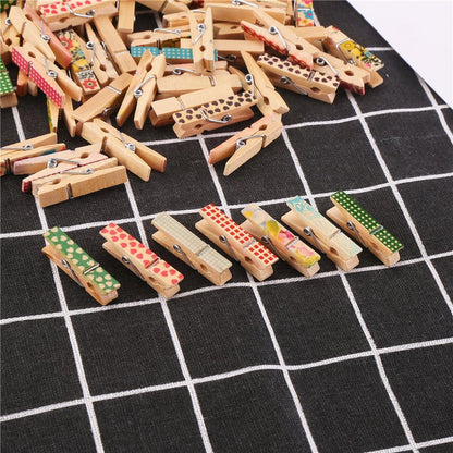 Sturdy 1 Inch Mini Wooden Craft Clothespins 100pcs
