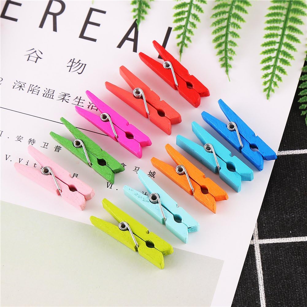 Sturdy 1 Inch Mini Wooden Craft Clothespins 100pcs